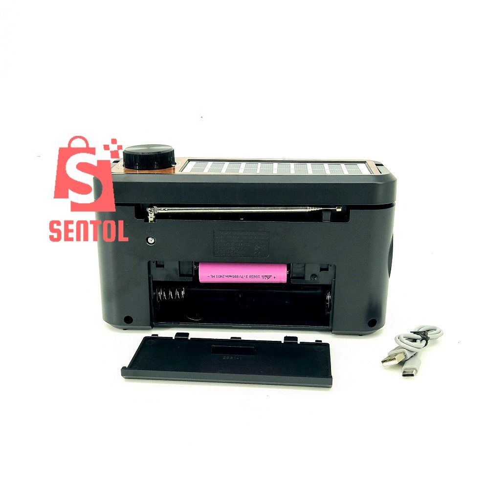 ST2421 Solar Rechargeable 3 Band Radio with Bluetooth, USB, TF Card, Torch