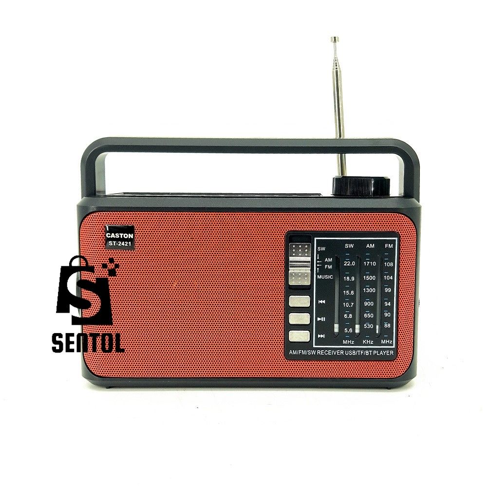 ST2421 Solar Rechargeable 3 Band Radio with Bluetooth, USB, TF Card, Torch