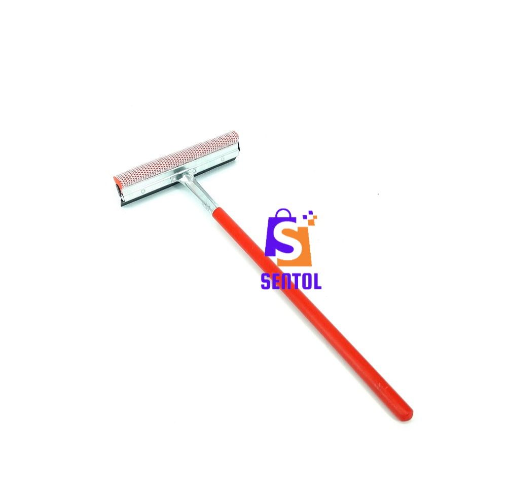 2ft Heavy Duty Sponge and Squeegee Window Cleaner with Wooden Handle