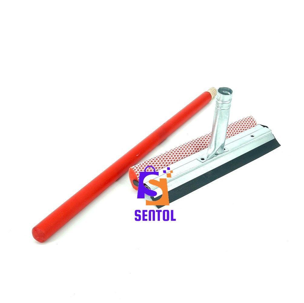 2ft Heavy Duty Sponge and Squeegee Window Cleaner with Wooden Handle