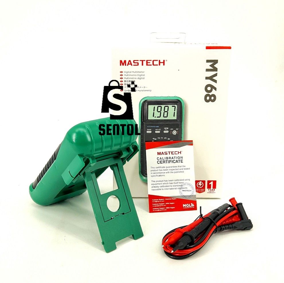 Mastech MY68 Auto Range Digital Multimeter with Capacitance, Frequency, hFE, Calibration Certificate