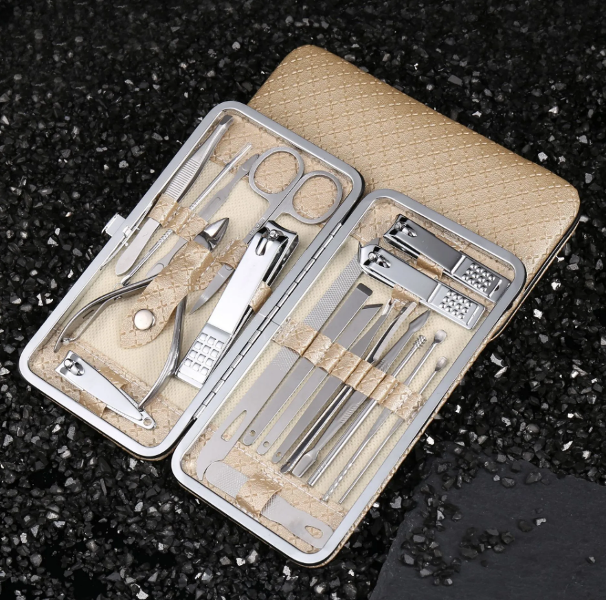 12 Tools in one Set Stainless Steel Pedicure set Professional Nail clipper Kit of Pedicure Tools Ingrown ToeNail Trimmer