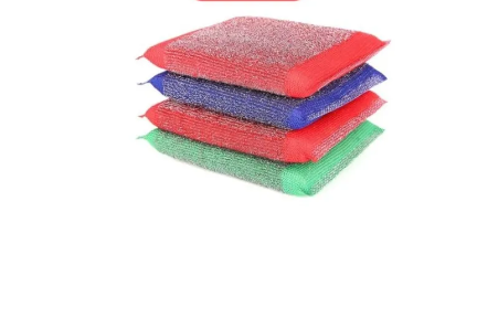 SAFISHA VYOMBO NA  Cleaning Scourer Sponges Scrubber Kitchen Scouring Pad crafted to effortlessly scrub away stubborn stains, burnt-on food, and grease buildup.