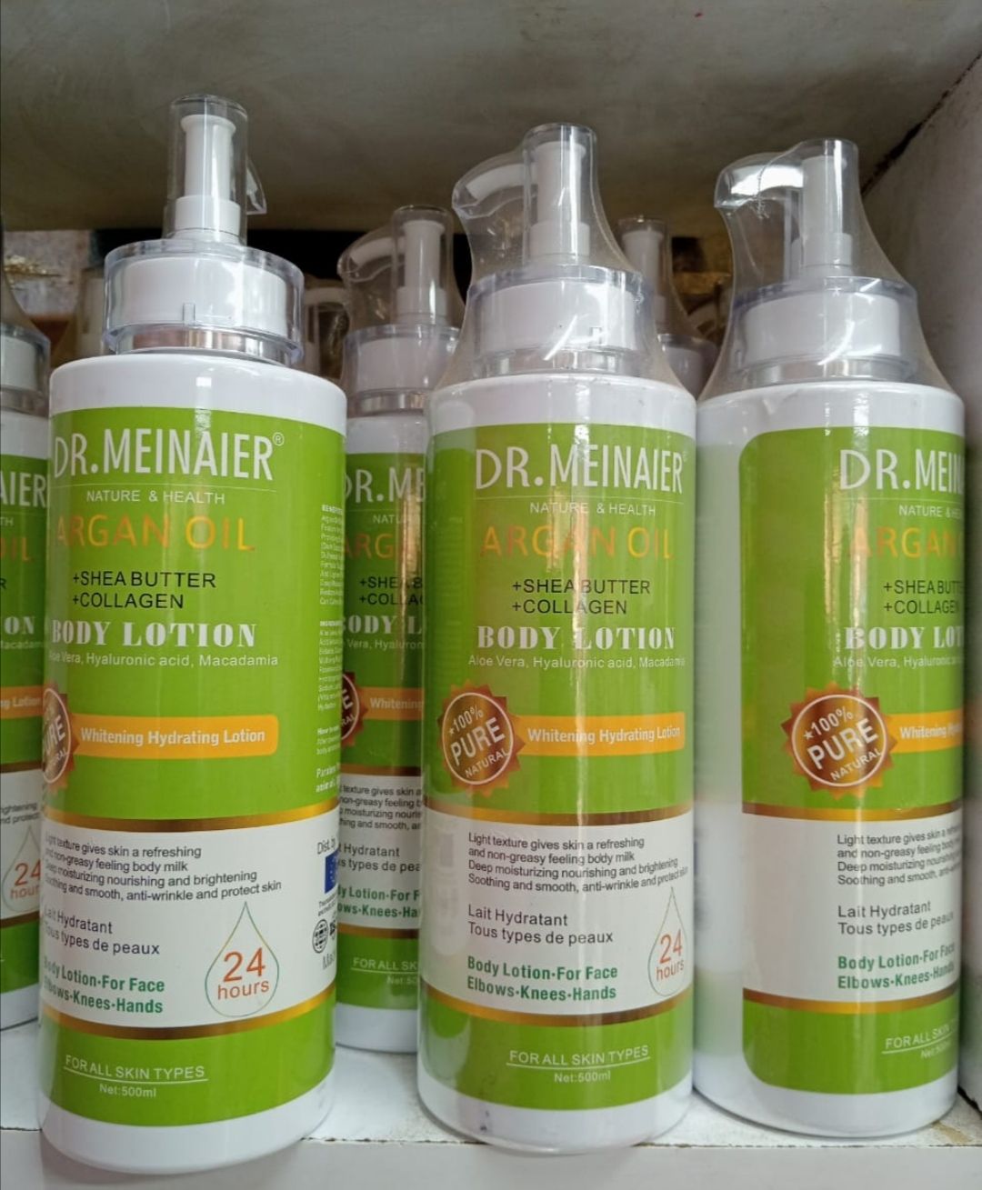 DR. MEINAIER Nature & Health ARGAN OIL +shea butter+collagen BODY LOTION  Whitening Hydrating Lotion Suitable For Face, Elbows, Knees and Hands. Deep moisturizing nourishing and brightening soothing