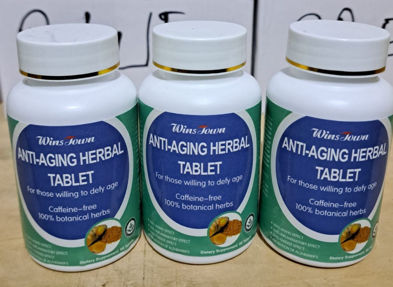 ANTI-AGING HERBAL TABLET For those willing to defy age. It's Caffeine- free and 100% botanical herbs- 60 tablets dietary supplement