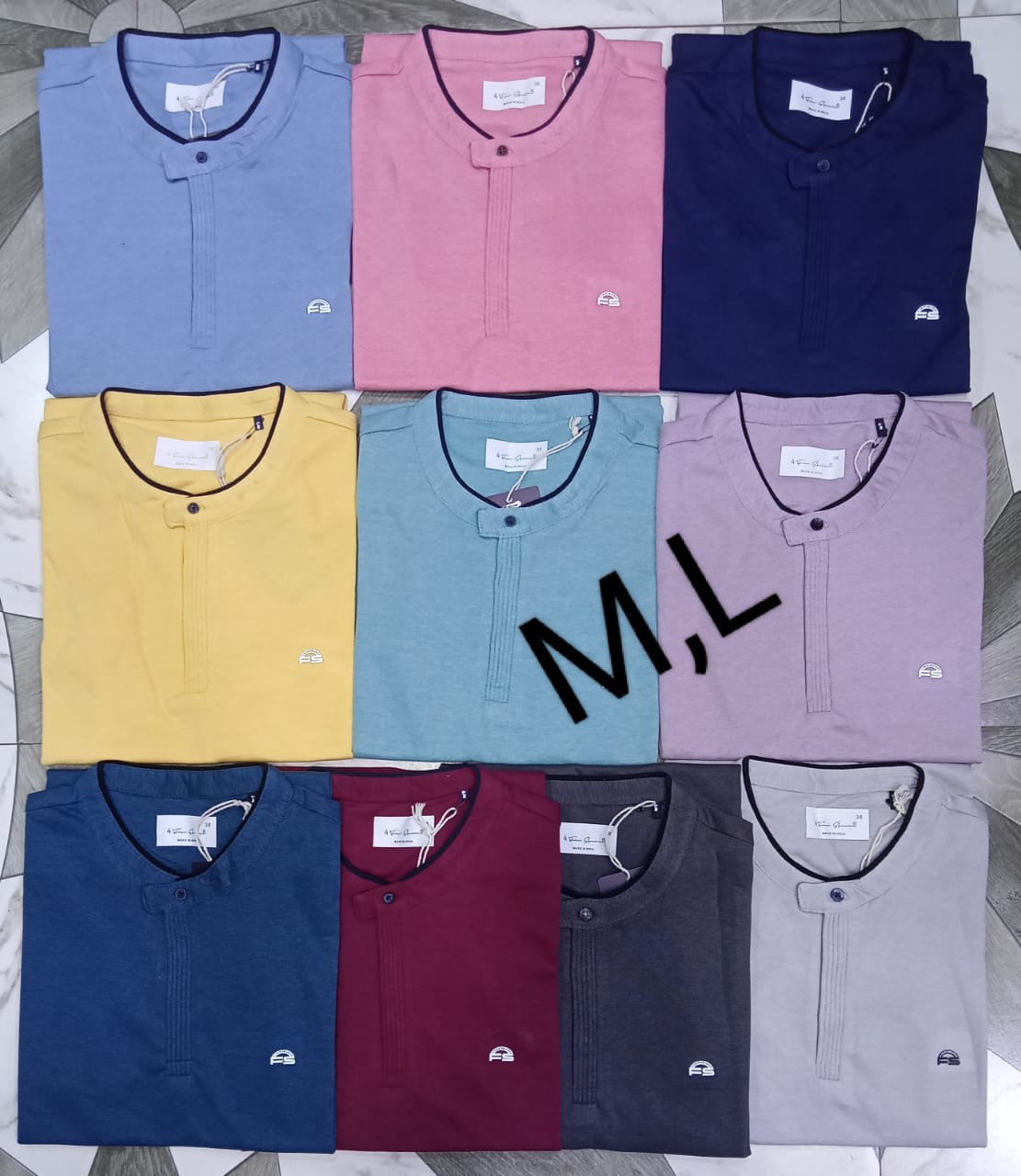 Fashion 5 Premium Men's Chinese Collar T-Shirts: Exquisite Craftsmanship, Superior Comfort, and Timeless Style in Versatile Colors