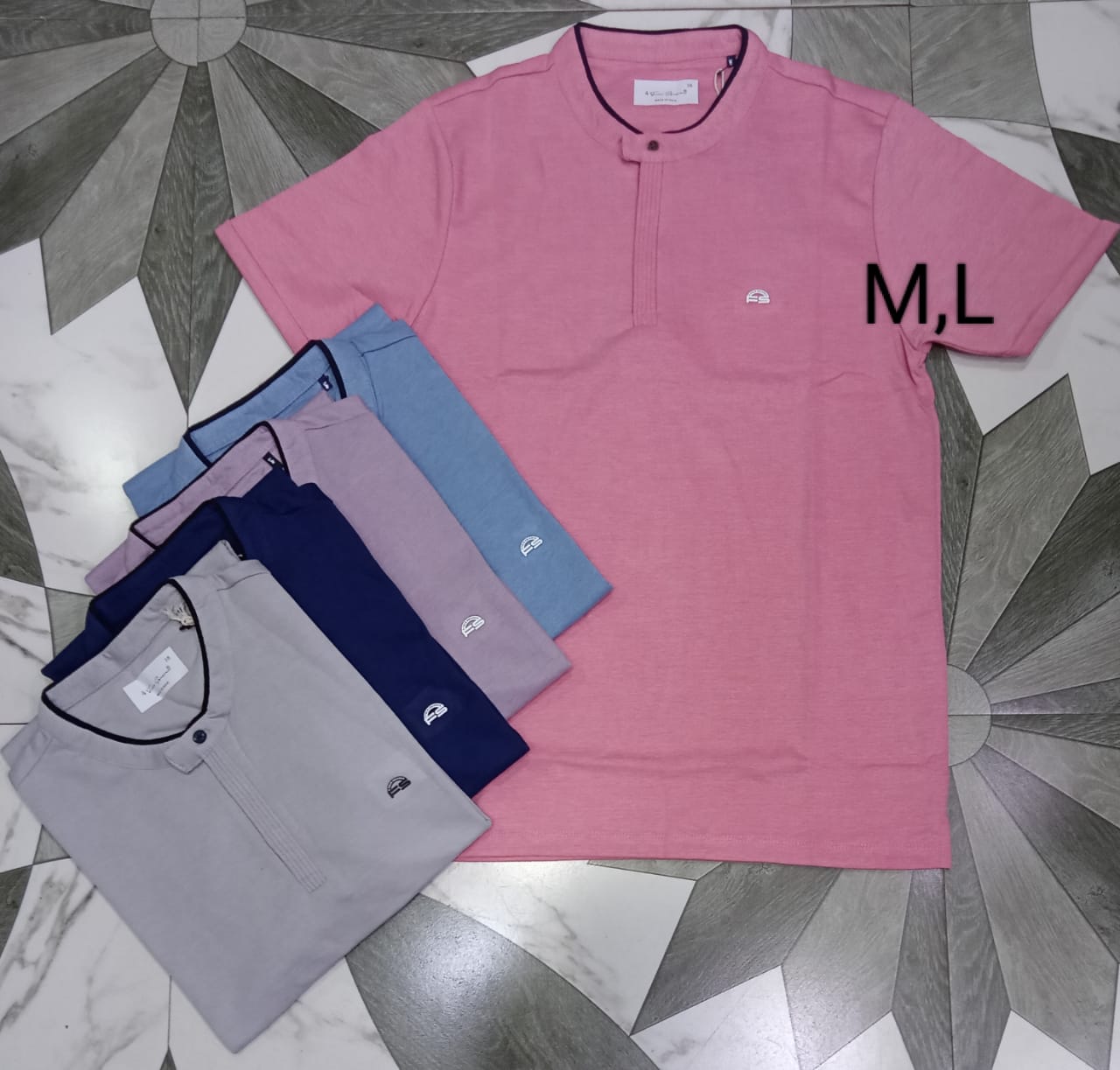 Fashion 5 Premium Men's Chinese Collar T-Shirts: Exquisite Craftsmanship, Superior Comfort, and Timeless Style in Versatile Colors