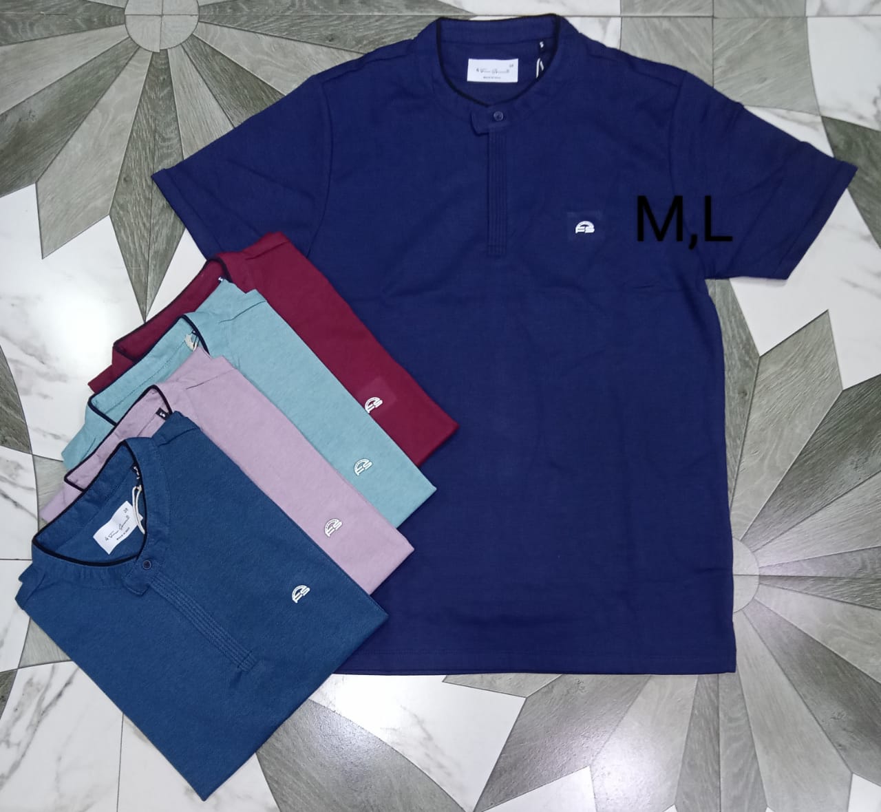 Fashion 5 Premium Men's Chinese Collar T-Shirts: Exquisite Craftsmanship, Superior Comfort, and Timeless Style in Versatile Colors