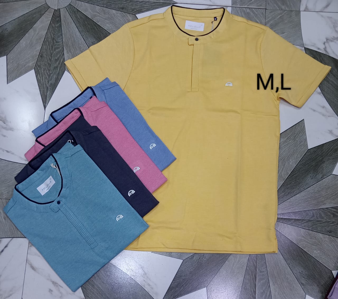 Fashion 5 Premium Men's Chinese Collar T-Shirts: Exquisite Craftsmanship, Superior Comfort, and Timeless Style in Versatile Colors