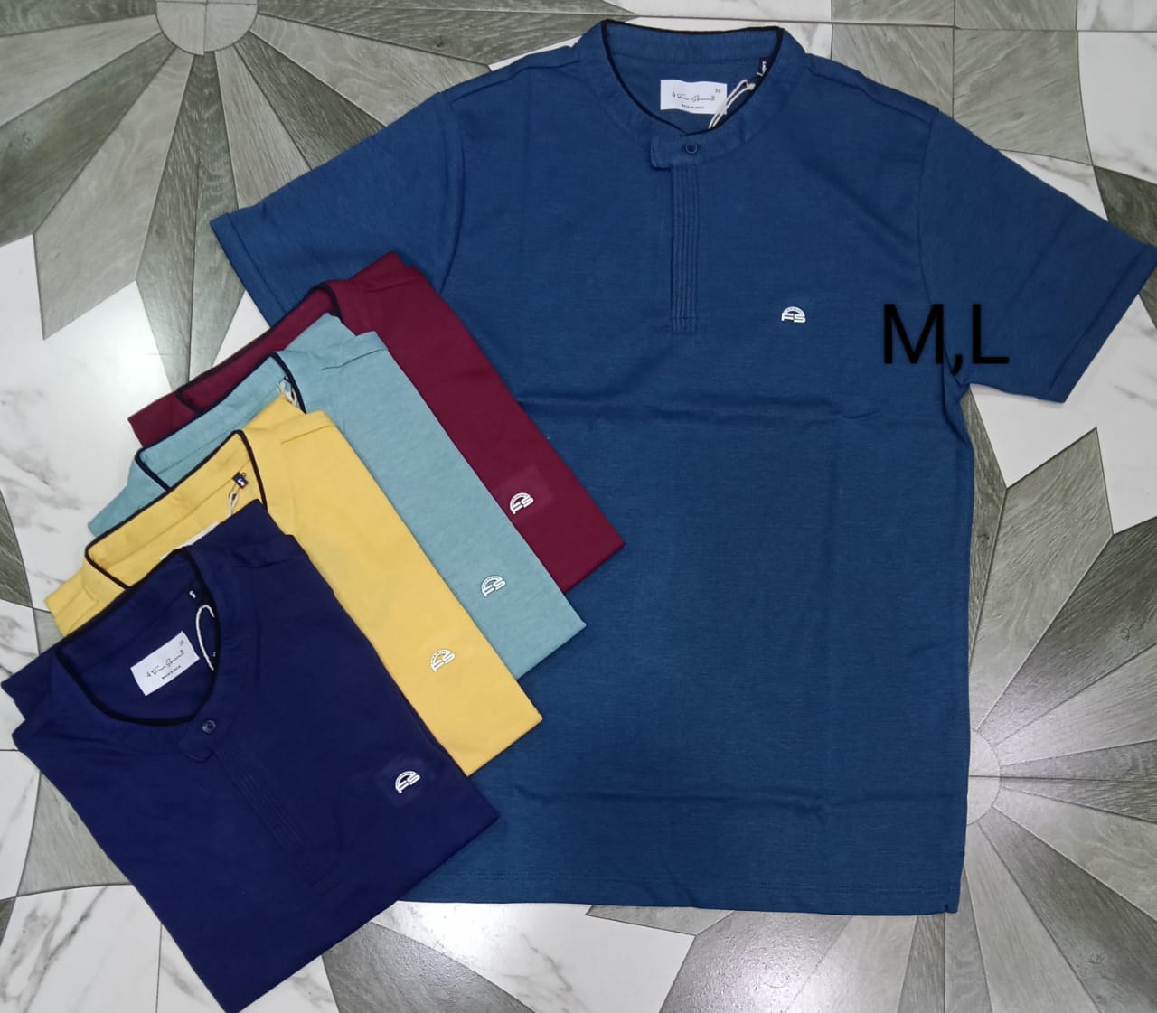 Fashion 5 Premium Men's Chinese Collar T-Shirts: Exquisite Craftsmanship, Superior Comfort, and Timeless Style in Versatile Colors
