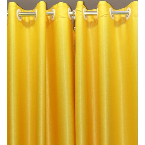 [Today Only] MUSTARD YELLOW CURTAINS WITH SHEERS 3Pcs Set - 2pcs Gathered Curtains + 1pc Sheer - Ready made Living & Bedroom Set. Window & Door Curtain Set