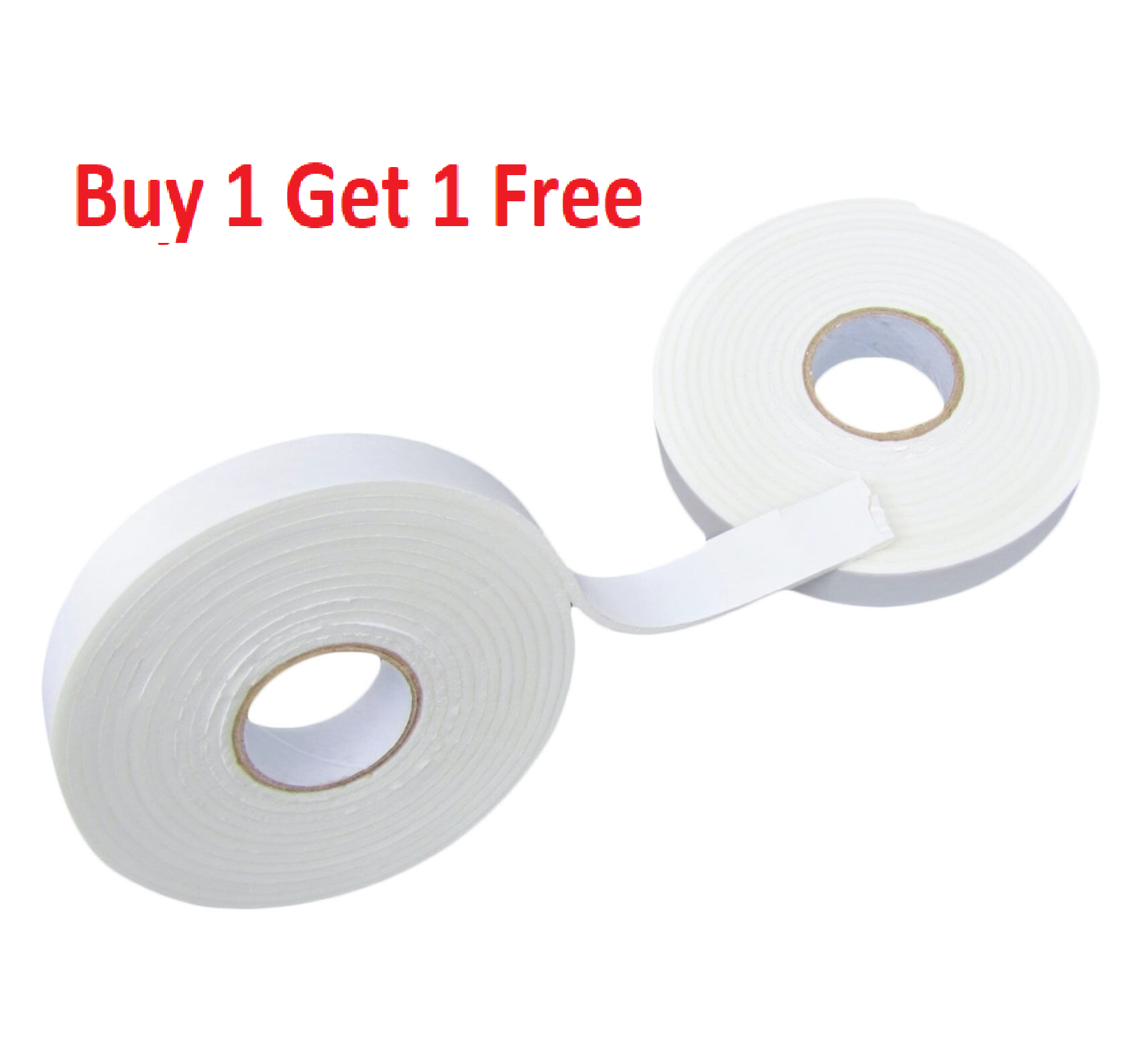 [ Free Gift ] Buy One White Double Sided Sticky Tape, & Get One Free for Packaging and wall mount sticking White White 2PC