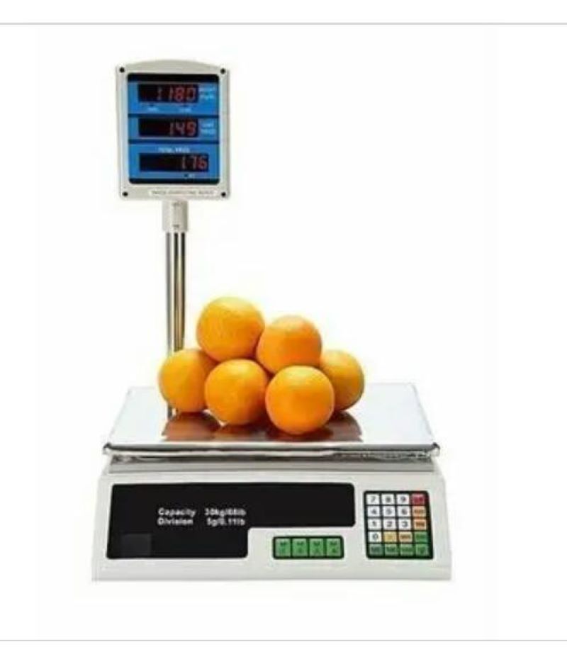Precision Double Screen Digital Weighing Scale - Ideal for Meat, Cereal, and Fruits - Quality 30KG Meat Butchery Scale