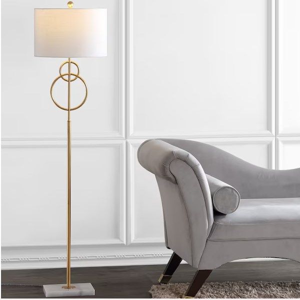 home decor circle stand metallic floor lamp/home decor luxury floor lamp with pvc shade/home decor floor lamp