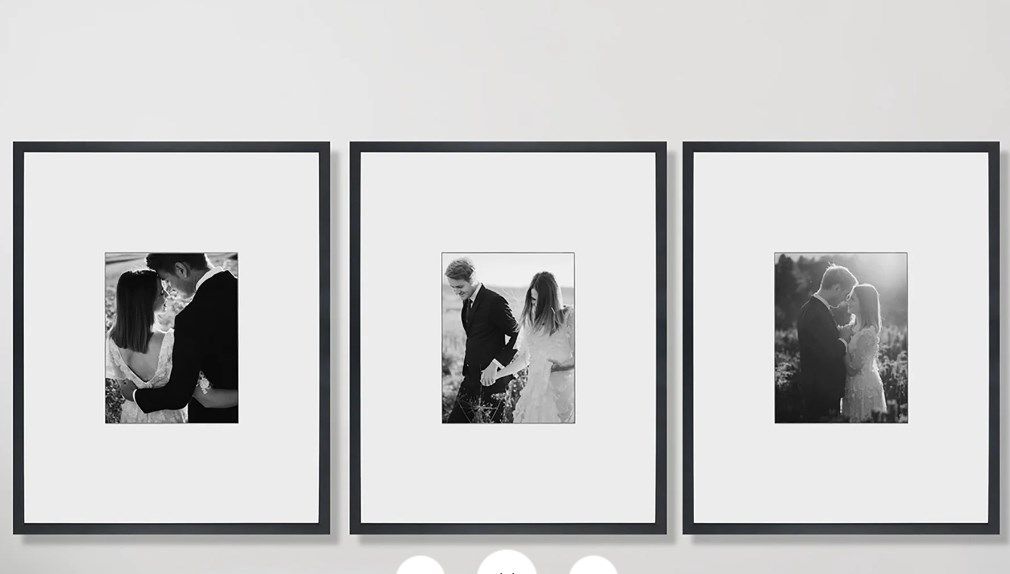 3pcs  A4 Classic Wooden Picture Frame Set in black  Finish
