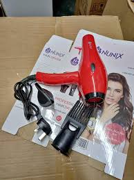 Nunix 2200W Home And Salon Hair Dryer Blow Dry Machine.2 Air Speed Setting (Low/High) Press the cold air button and keep your favorite look all day. 
Professional cord with Cable tie and Hang loop. 
S