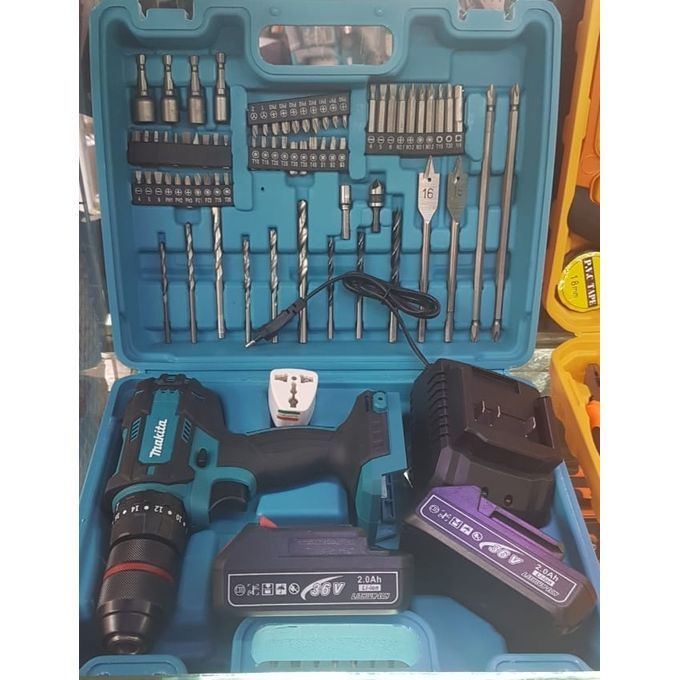 Makita Accessories 36V Cordless 2 Battery Electric Hammer Drill Complet Toolset