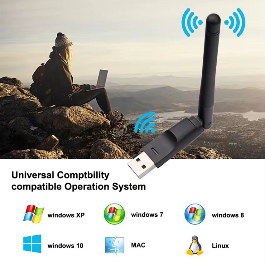 SB Wireless Network/LAN Dongle Adapter 150Mbps Ralink RT8188 802.11n  Wifi Adapter for Desktop Computer with  Antenna