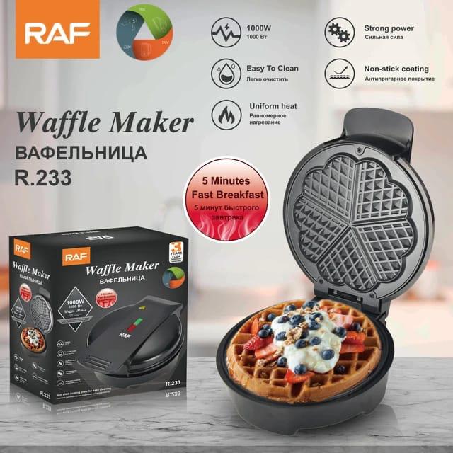 RAF Mini Waffle Maker - Pancake Maker, 350W Waffle Iron, Electric Round Waffle Machine for Breakfast, Dessert, Sandwich and Other Snacks