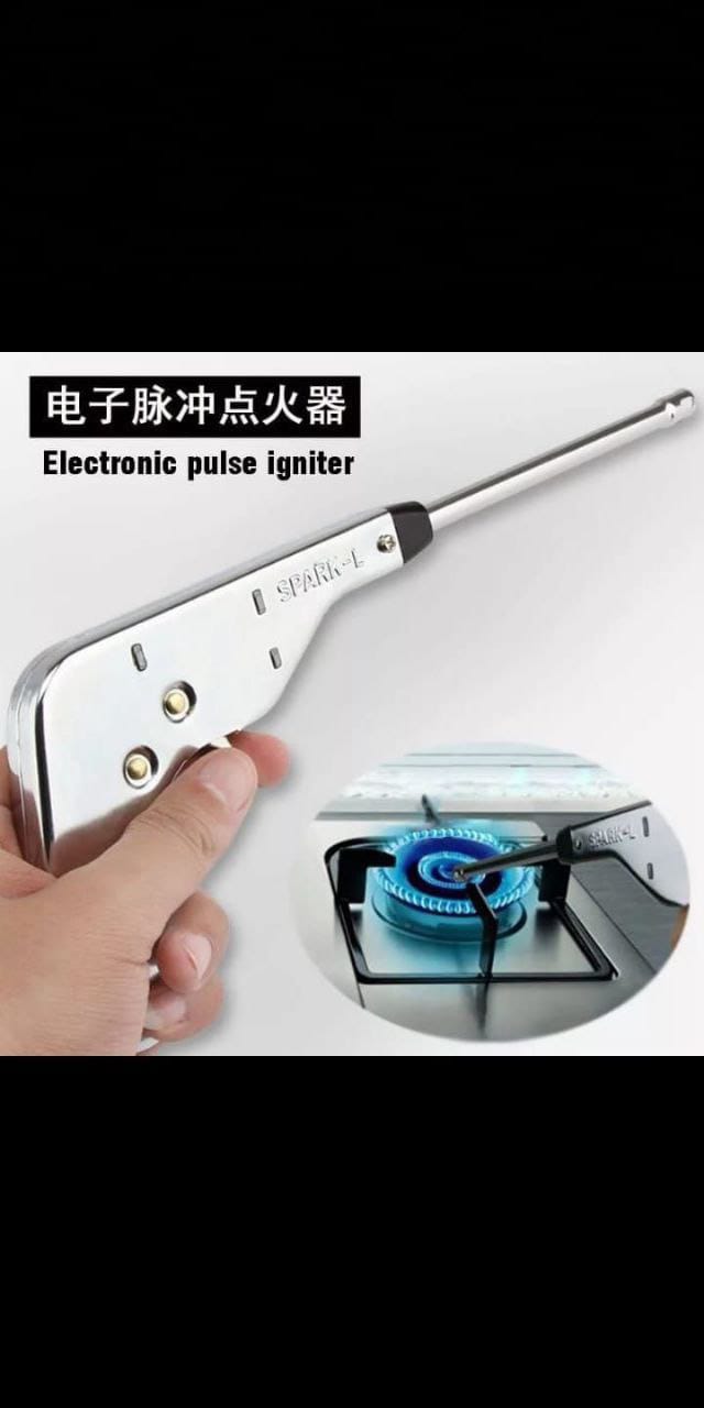 Gun Shape Spark Electronic Gas Lighter, Kitchen Stove Igniter for Candle Cooker Barbecue Camping Lighter