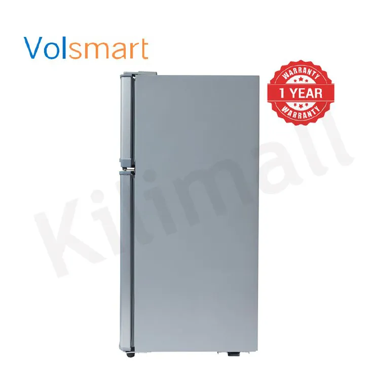 【Last Anniversary Deal】Volsmart 108L Double Doors VL-BCD108 Fridge Freezer Energy Saving Refrigerator with Lock and Keys