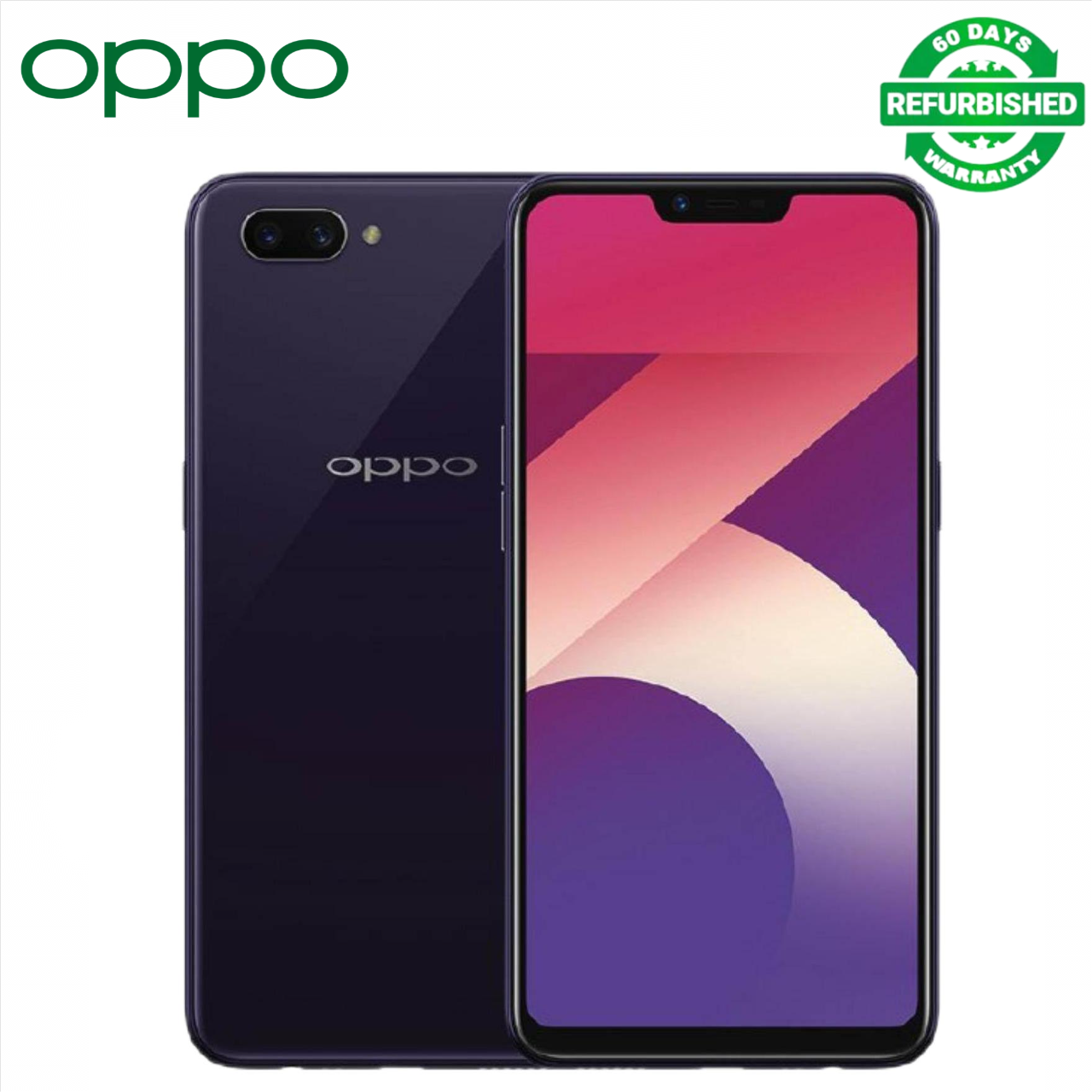 Refurbished OPPO A3S OPPO A5 Smartphones 64GB+4GB 6.2 inch IPS LCD display 16MP+8MP camera 3400mAh fast charging Dual card Smartphones