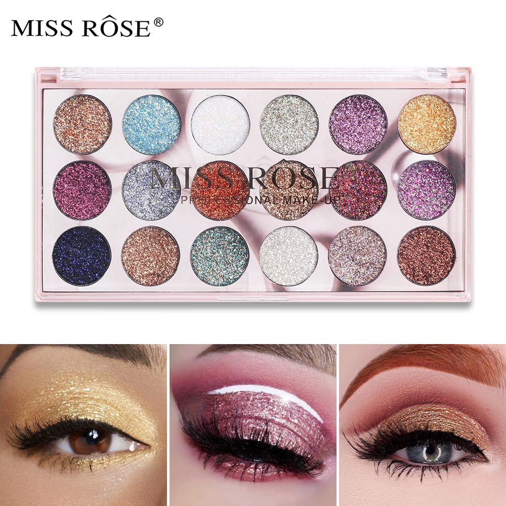 Make-up pearlescent waterproof non-halo dye 18-color eyeshadow plate European and n nightclubs stage fine glitter eyeshadow plate