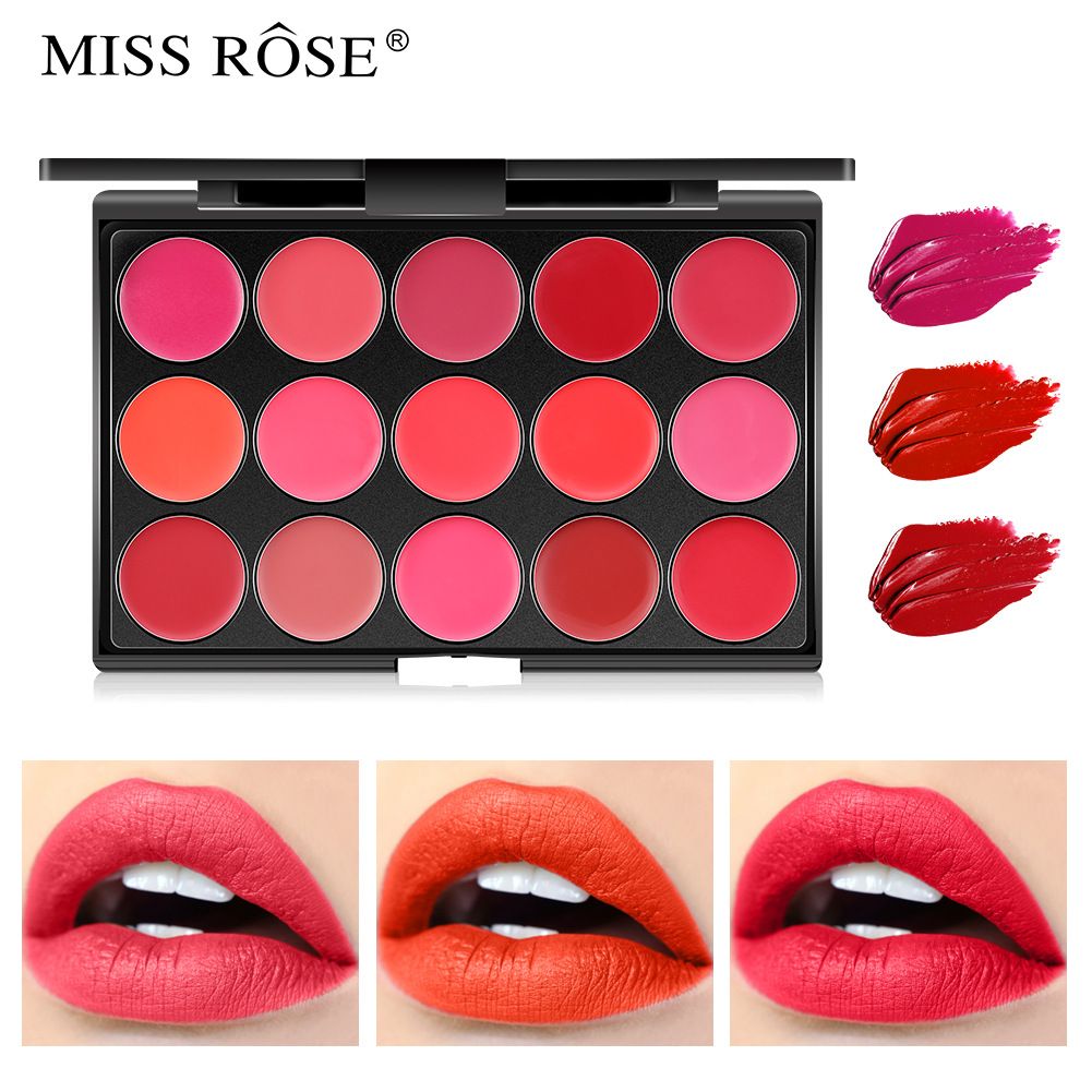 Make-up velvet matte mist face 15-color moisturizing lip gloss lip gloss dish waterproof lipstick dish view 2