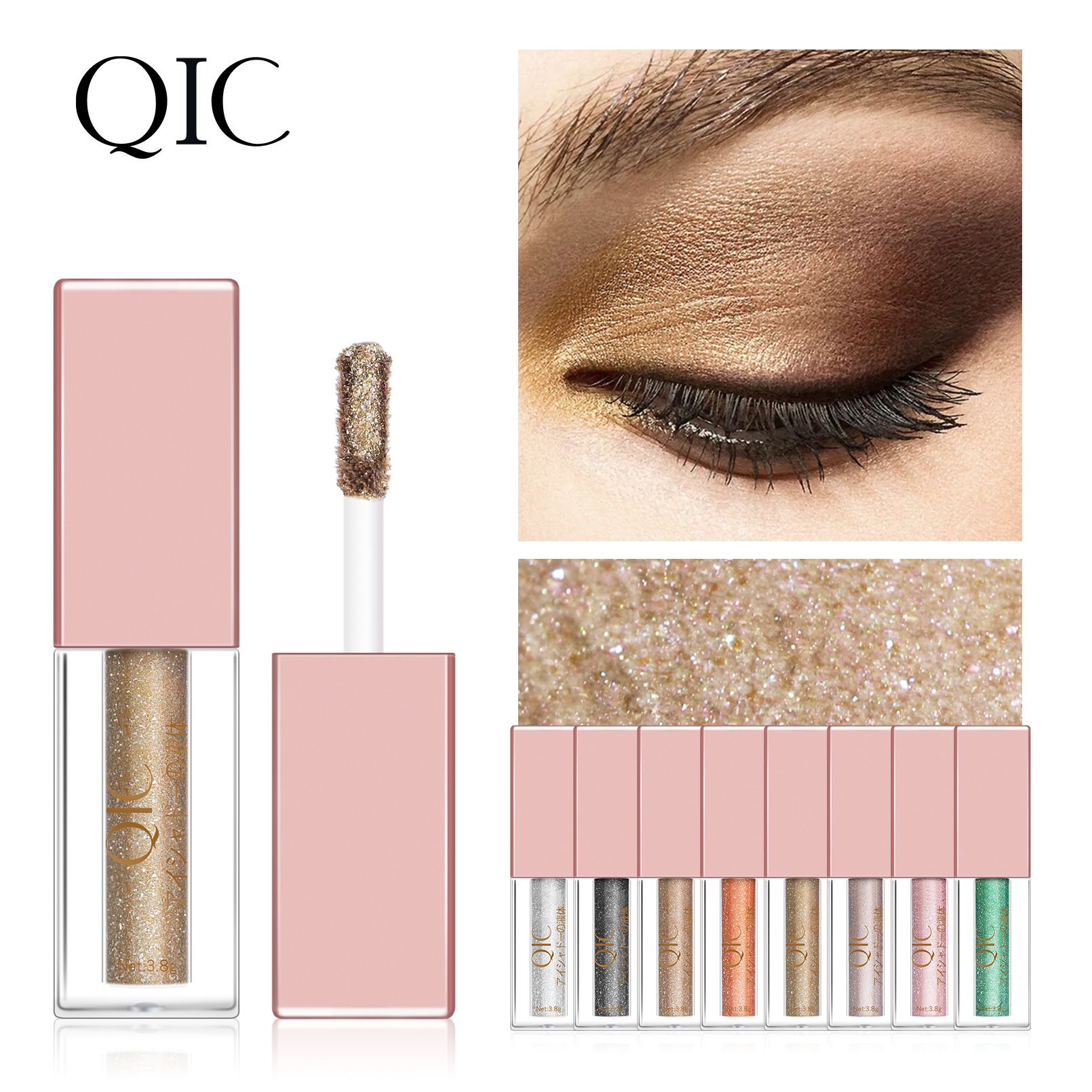 Make-up DiamondPearlLiquidEyeshadow, 8-colorEyeshadowBrush, Bloom Eye Shadow, Liquid Eyeshadow