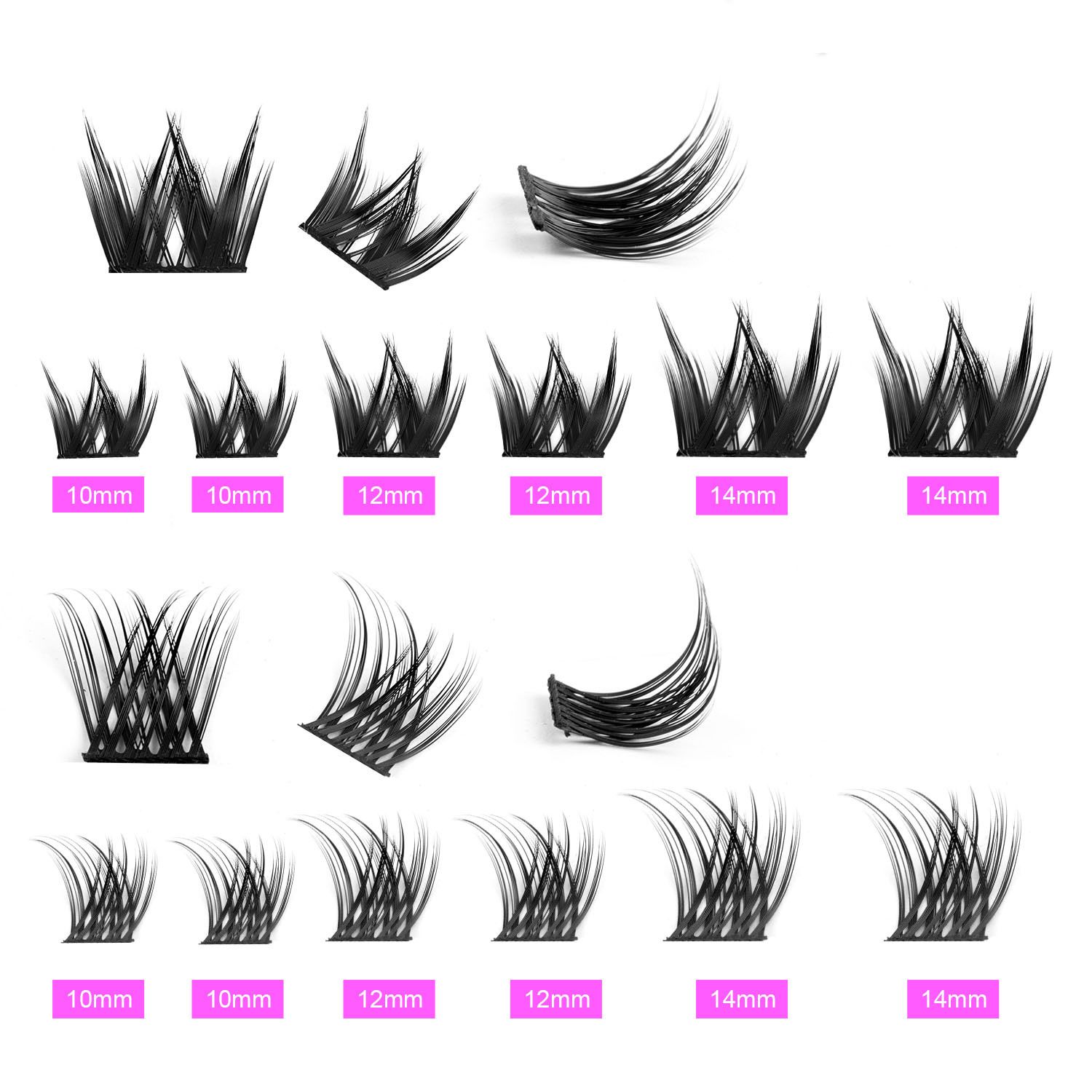 126clusters False eyelashes Natural thick false eyelashes
