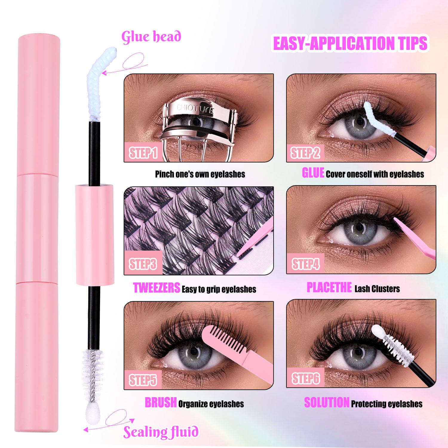 126clusters False eyelashes Natural thick false eyelashes