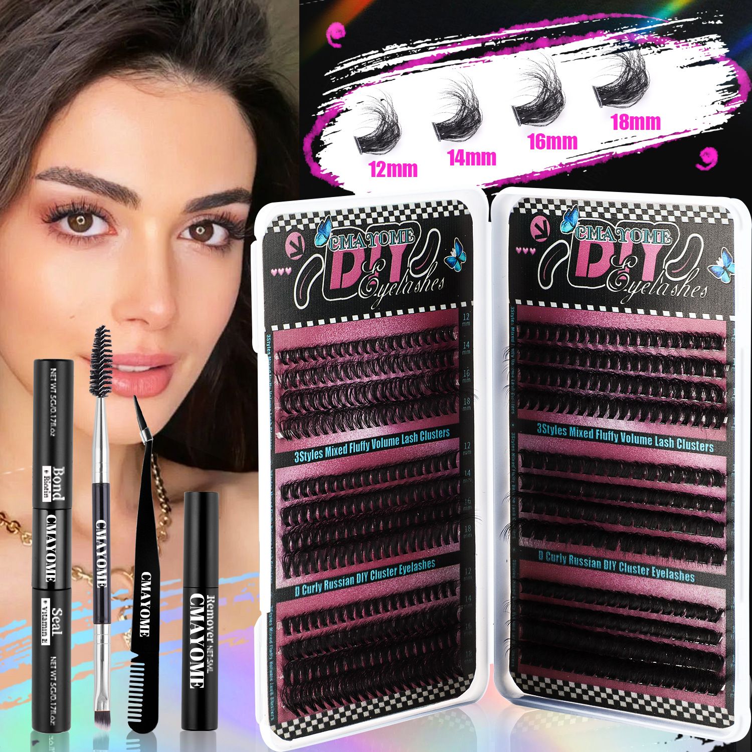 456clusters False eyelashes Natural thick false eyelashes