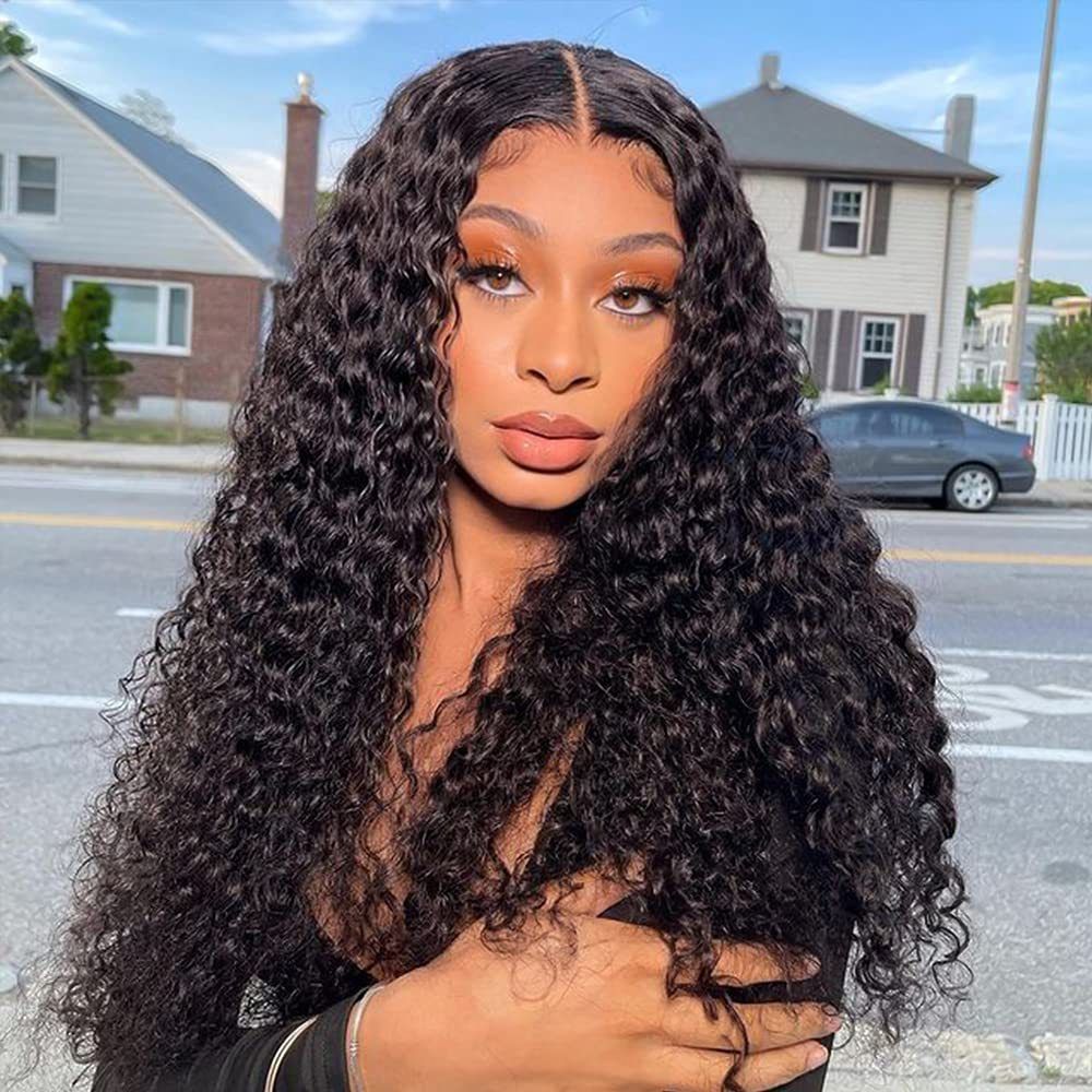 Wigs new women&#039;s wigs fashion small curly long hair black wig hood