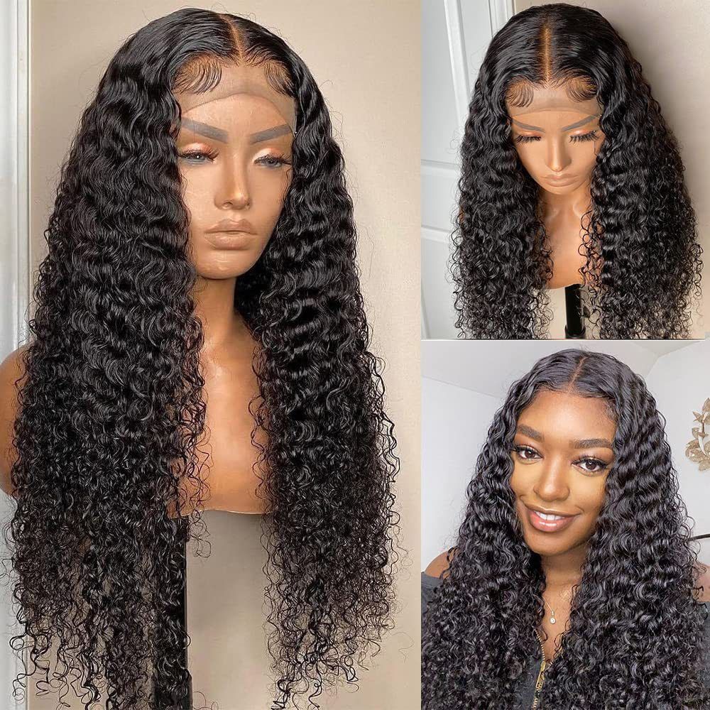 Wigs new women&#039;s wigs fashion small curly long hair black wig hood