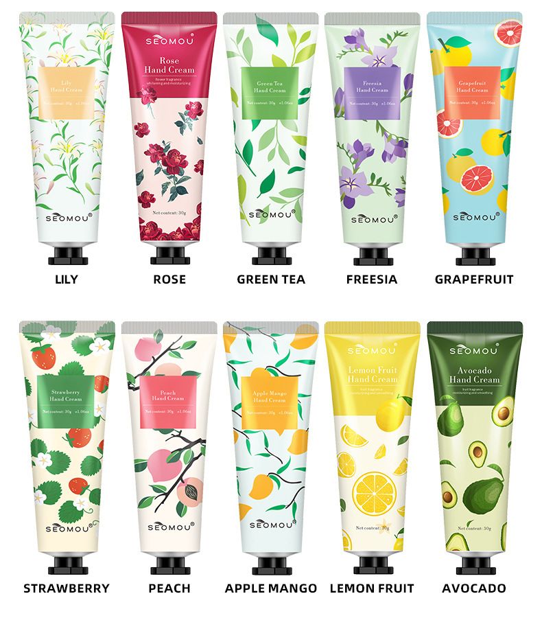 Hand cream, fruit hand cream, flower hand cream moisturize and moisturize skin hand cream