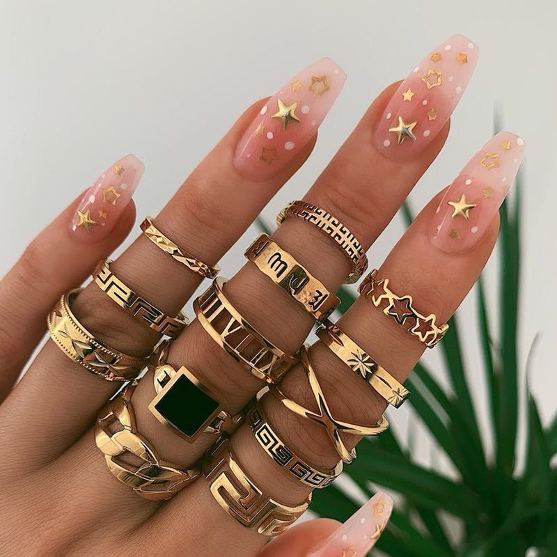 Hot new Ring sets Europe and America retro crown elephant rings in jewellery for men and women