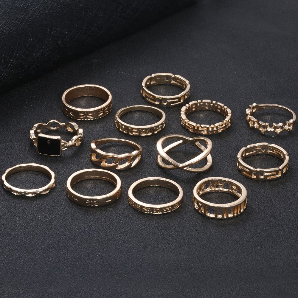 Hot new Ring sets Europe and America retro crown elephant rings in jewellery for men and women