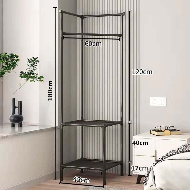 【Promotions】2 3 Layer Coat Rack Wardrobe Freestanding Closet Corner Storage Organizer for Entryway Bedroom