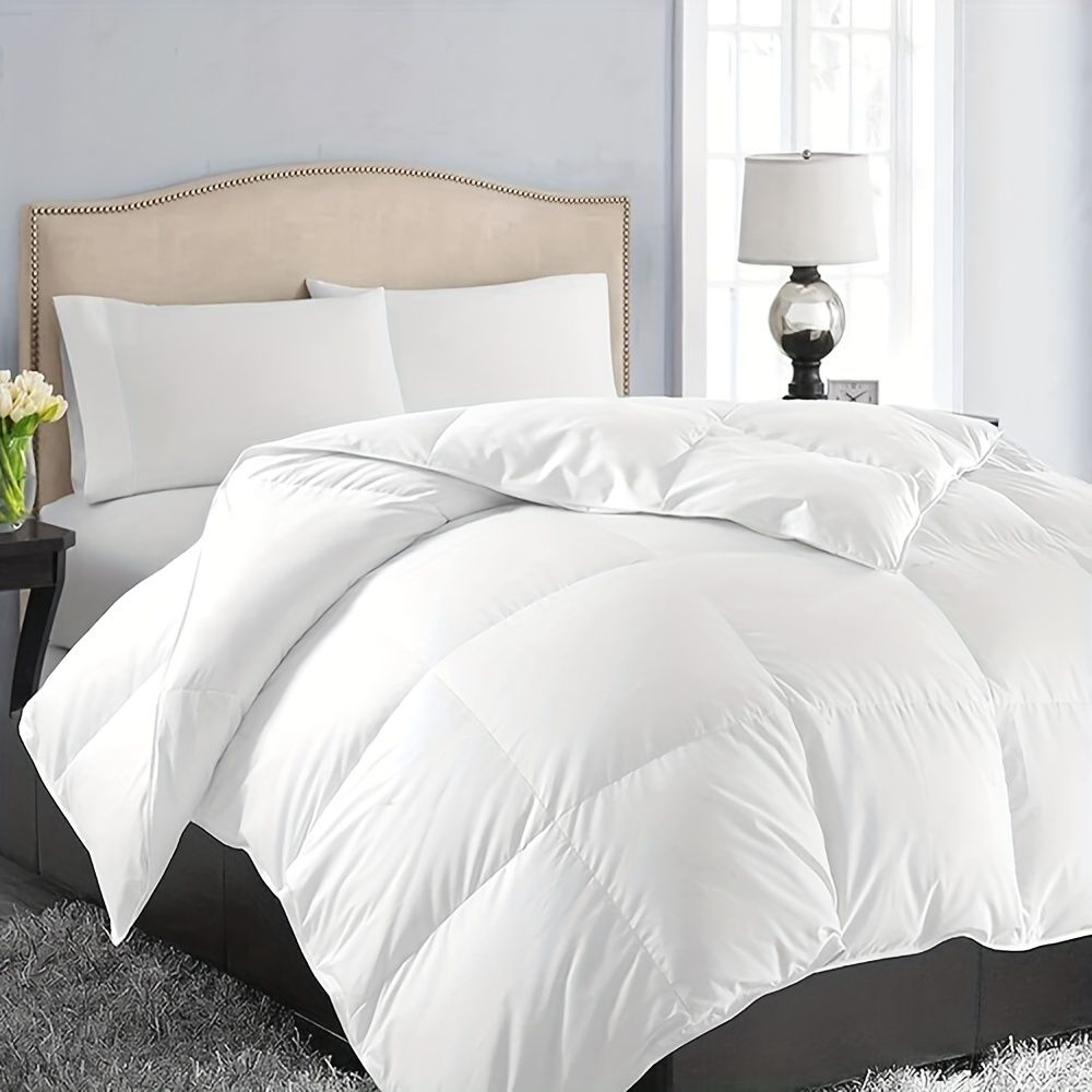 【Promotions】4pcs Comforter Set Duvet Blanket 1 Comforter 2 Pillowcase1 Bedsheet) Fluffy Pure White Quilted Bedding Set Soft Comfortable Skin-friendly Comforter Set