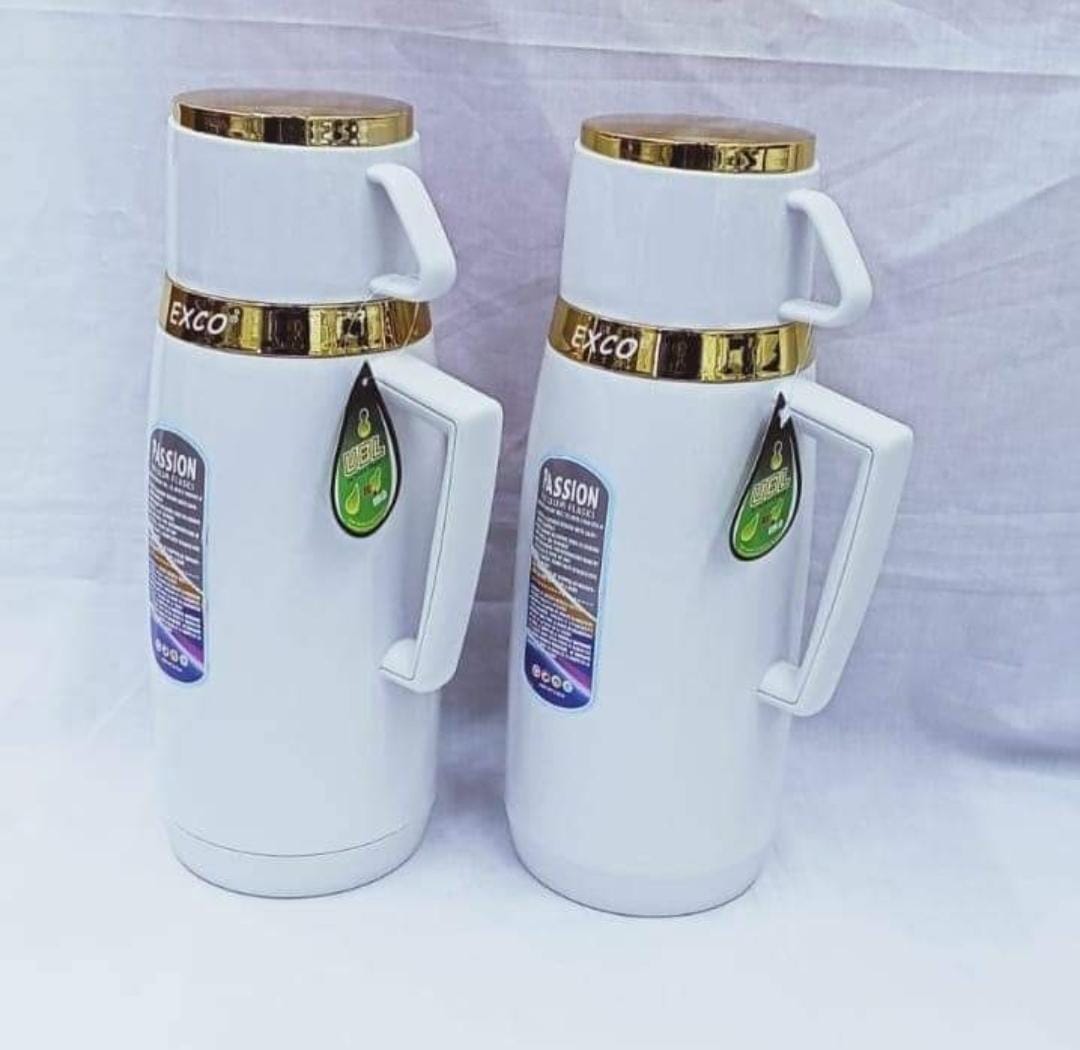 SPECIAL OFFER High Quality 1.8L Exco Thermos. . It is durable and reliable for keeping your tea/water hot for 24 hours. Has two handles; one carry handle and other for easy serving of your beverages.