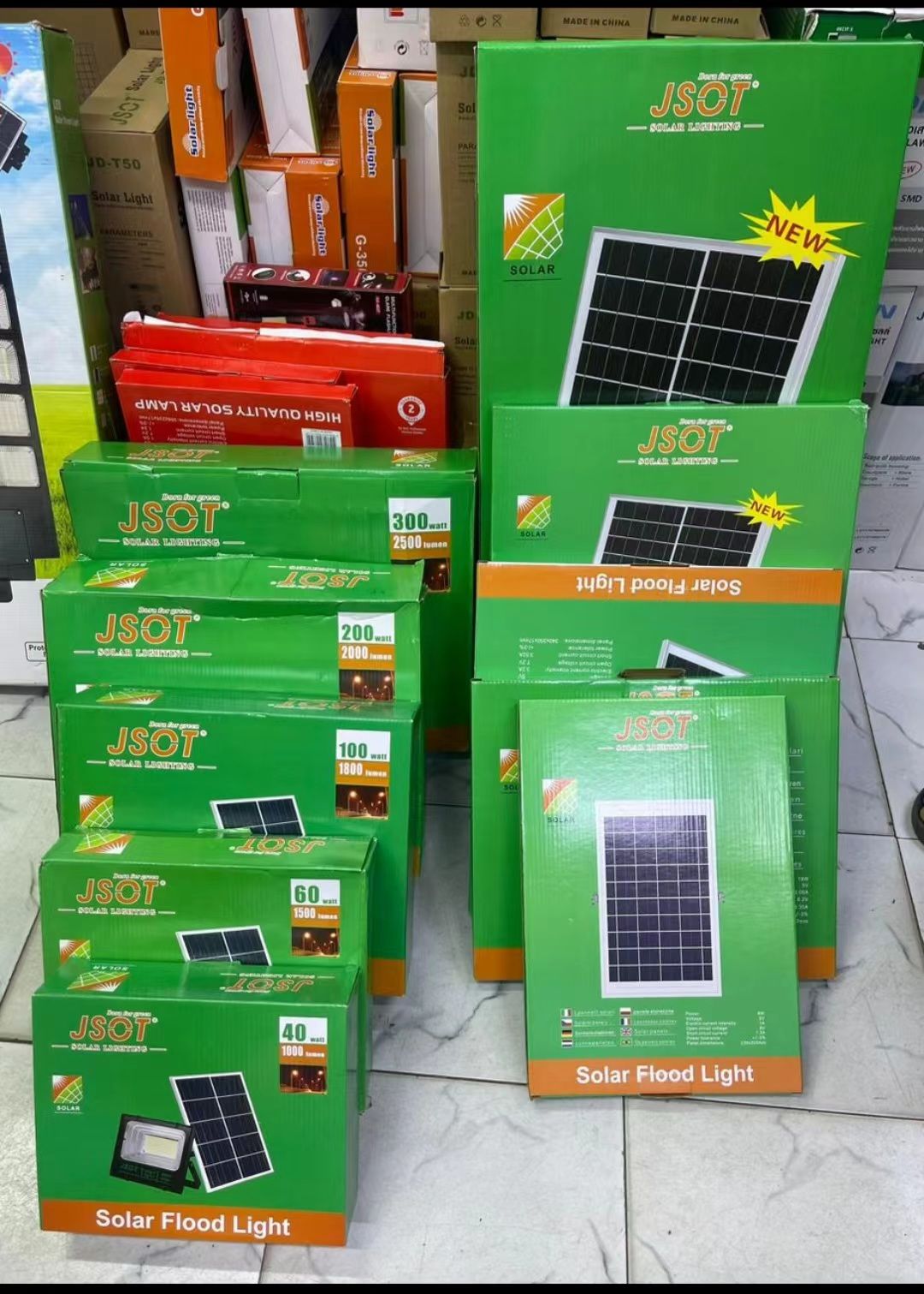 Solar floodlight IP65 outdoor waterproof 40w 60w 100w 200w 300w panel power street light led solar street light solar wall light outdoor led street light