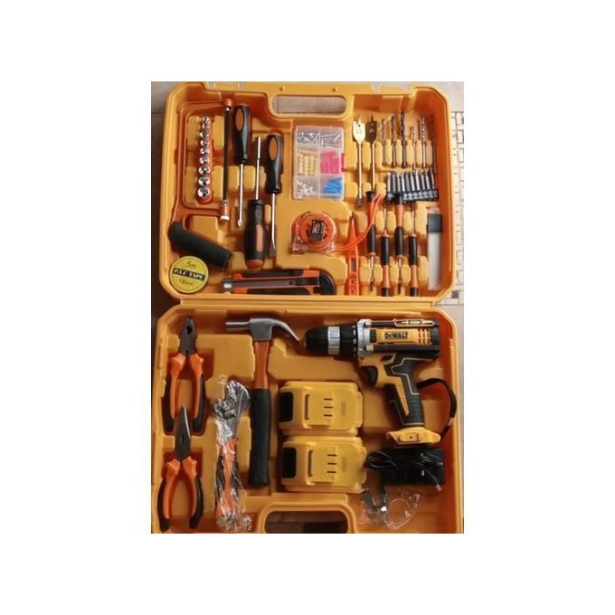 DEWALT 36V CORDLESS ELECTRIC DRILL47PC TOOLSET WITH 2BATTRIES