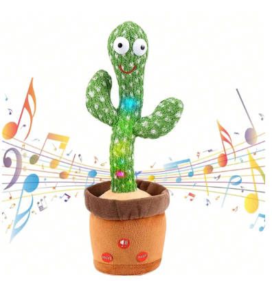 rechargeable toy Children's Educational Toys Musical Toys Can Record Parent-Child Communication Interaction Cute Talking Dancing Cactus Doll Speaking Voice Fast delivery within 1-5 days