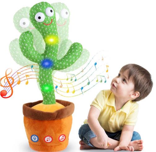 rechargeable toy Children's Educational Toys Musical Toys Can Record Parent-Child Communication Interaction Cute Talking Dancing Cactus Doll Speaking Voice Fast delivery within 1-5 days