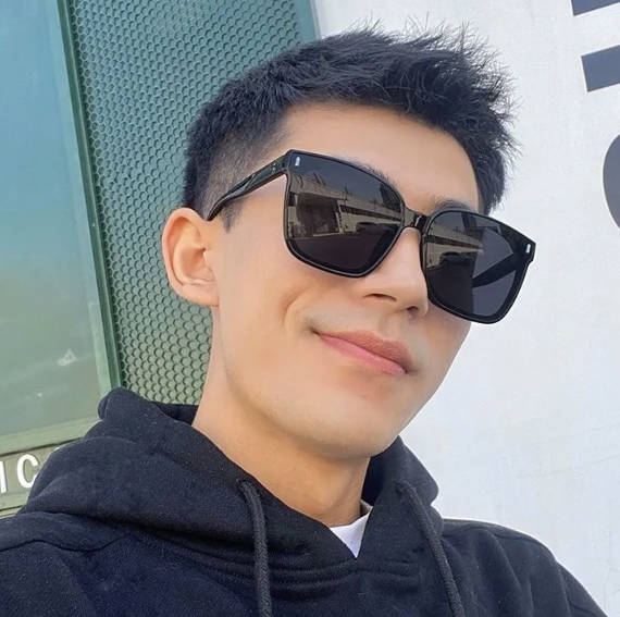 Male and female sunglasses internet celebrity personality handsome glasses boy