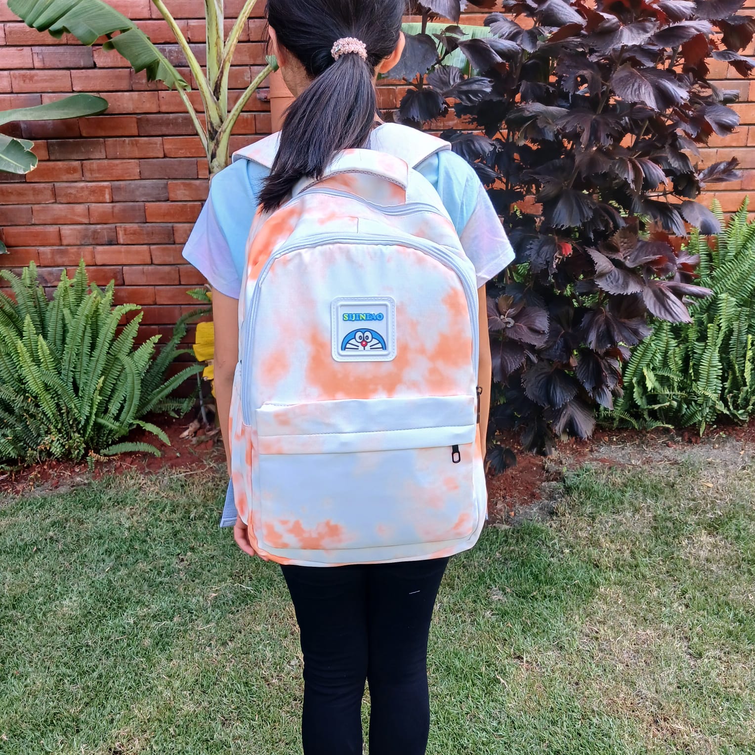 HELLO NEW BAGS Men's Women's Backpack School Bag Bookbag Commuter Backpack School Outdoor Solid Color Nylon Large Capacity Breathable Lightweight Zipper