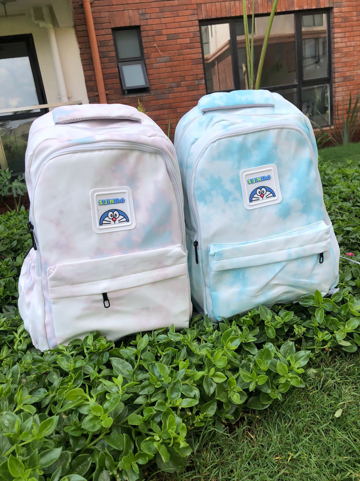 HELLO NEW BAGS Men's Women's Backpack School Bag Bookbag Commuter Backpack School Outdoor Solid Color Nylon Large Capacity Breathable Lightweight Zipper