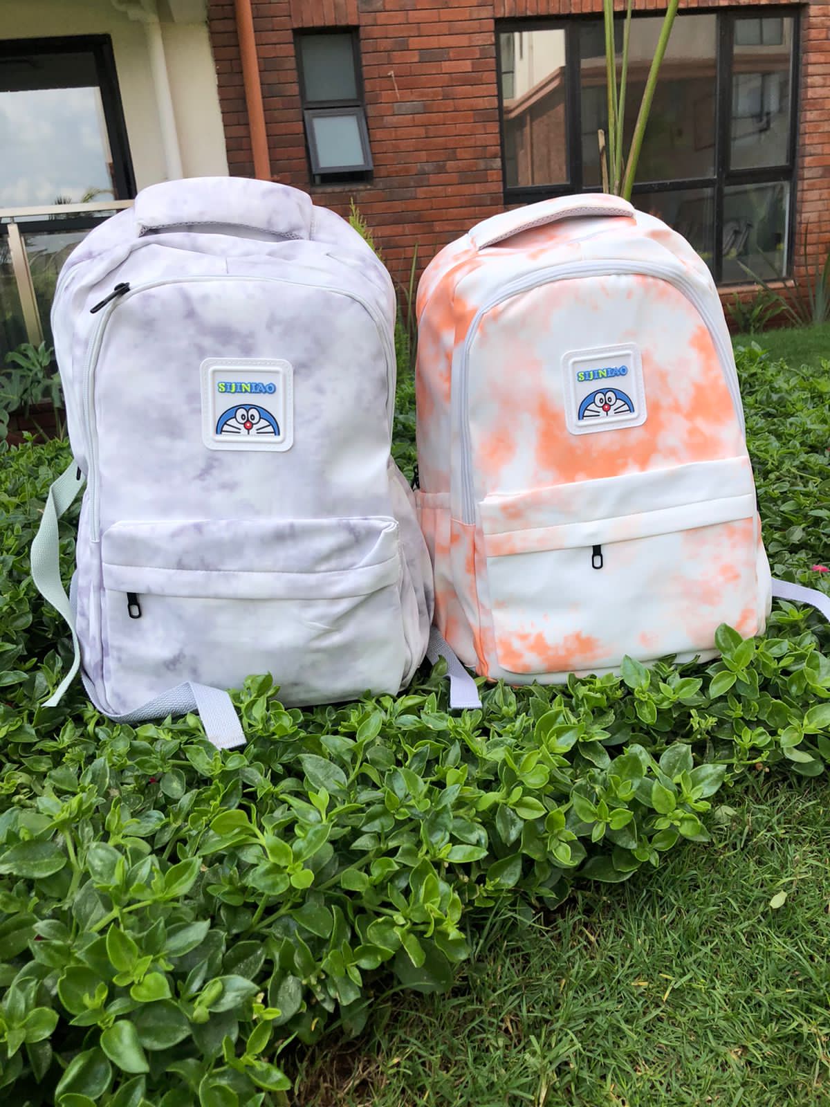 HELLO NEW BAGS Men's Women's Backpack School Bag Bookbag Commuter Backpack School Outdoor Solid Color Nylon Large Capacity Breathable Lightweight Zipper