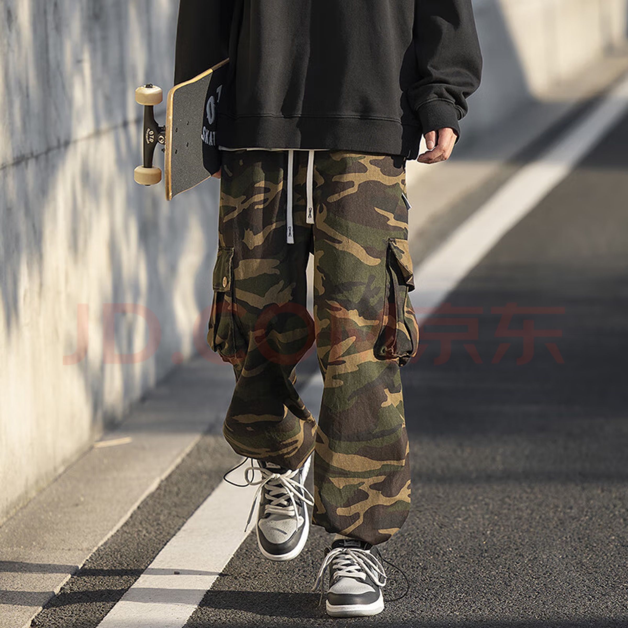 Generic (as Picture)Camouflage Casual Cargo Pants Mens Trousers Joggers  Sweatpants Trendy Streetwear Korean Harem Pants Male