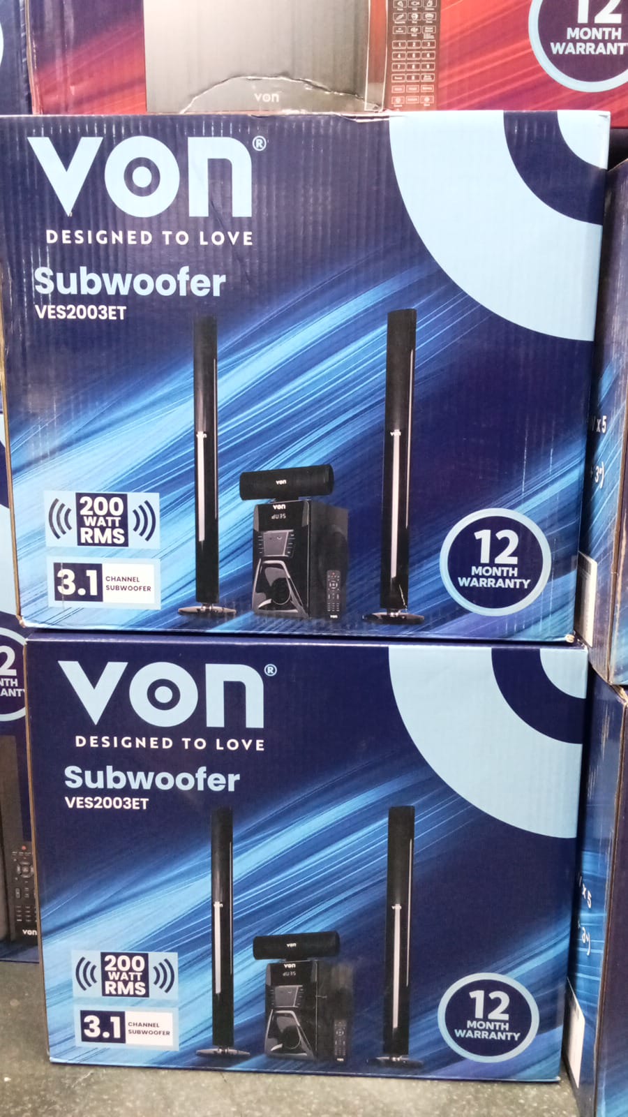 VON VES2003ET 3.1CH Bluetooth Subwoofer,Tall Boy-200W
